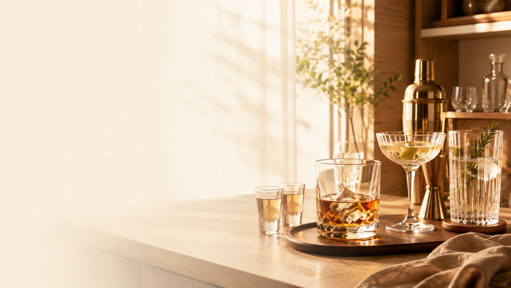 HubbyChef viski, kokteyl ve shot bardakları