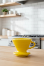 V60 02 Seramik Dripper - Hardal Sarı Kahve Demleme Ekipmanı