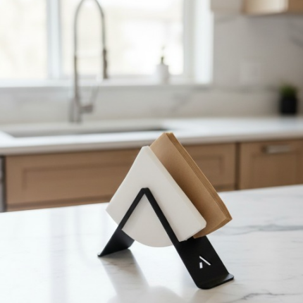 Dekoratif Metal Filtre Kahve Kağıdı Tutucu Stand & Peçetelik
